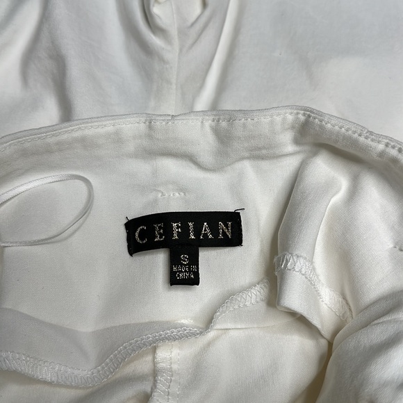 CEFIAN Women High Waisted Pleated & Belted Fitted Pants - Picture 6 of 7